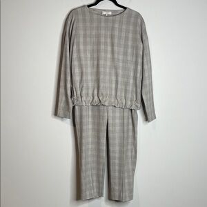 Antonelli Firenze | Women’s Virgin Wool Plaid Pants Set Size 40 US 4